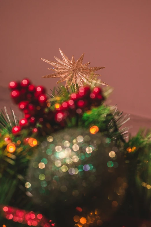 a picture of a small christmas tree decoration on a shelf