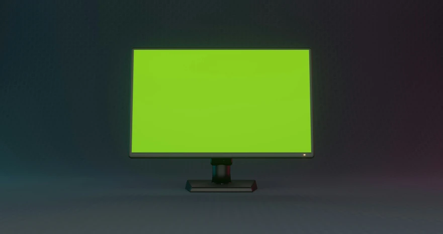 an ultra - high tech computer is displaying the new green screen