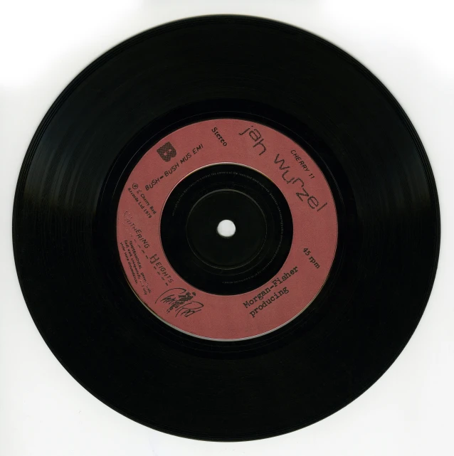 the vinyl record has been scratched in pink and black