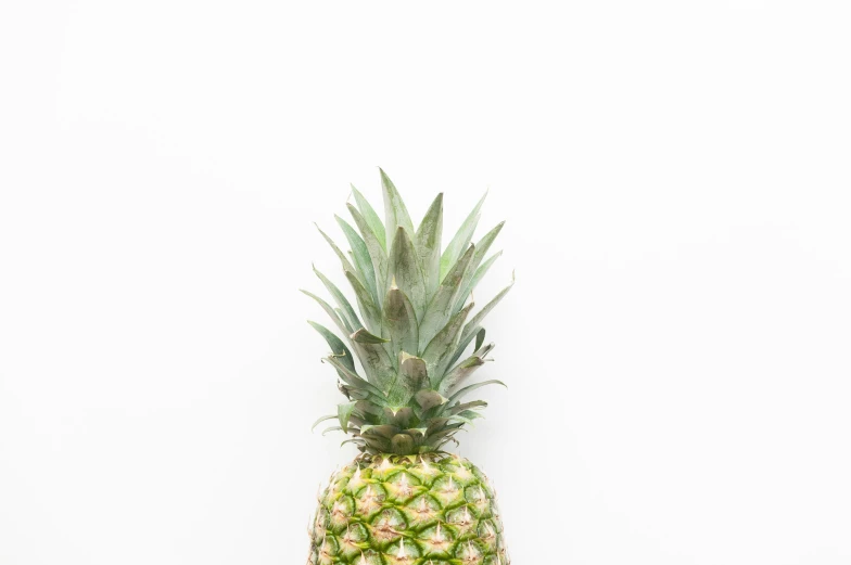 a single pineapple is pographed against a white background