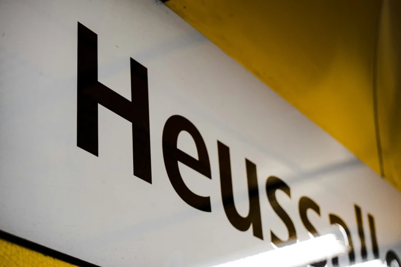 a po of a heuschild logo on the outside of a building