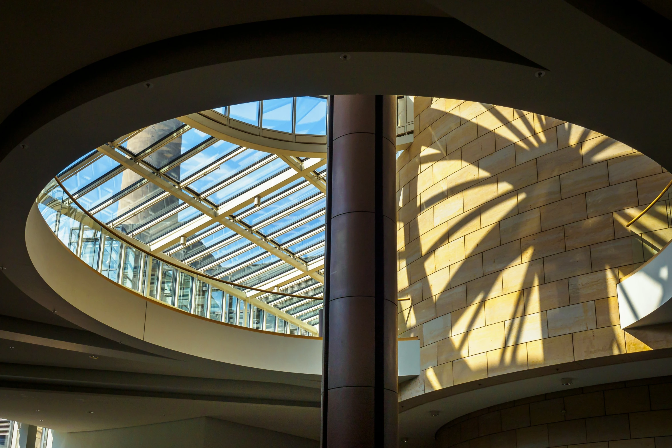 a building with a very large roof in it