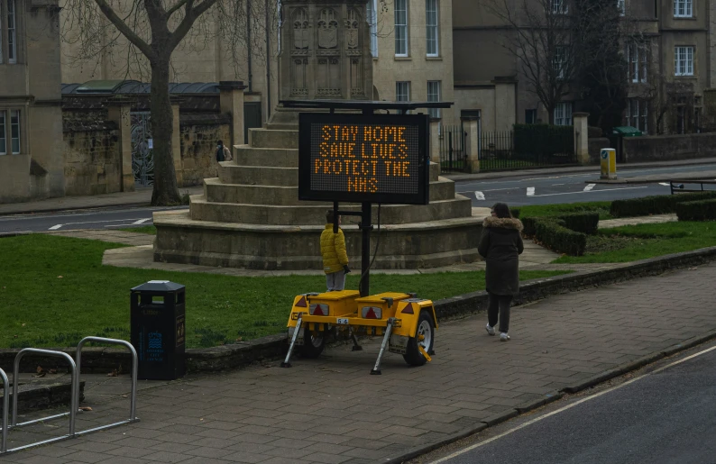 a sign with words that are indicating to be careful