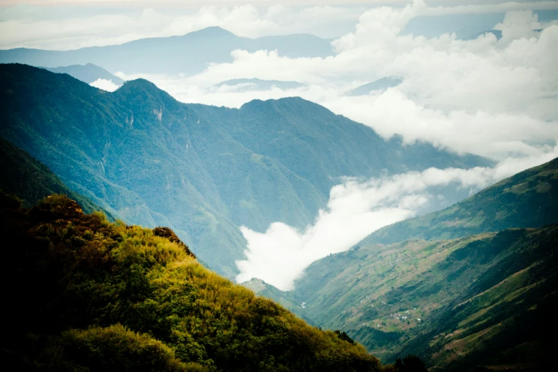 the mountains and valley are very tall