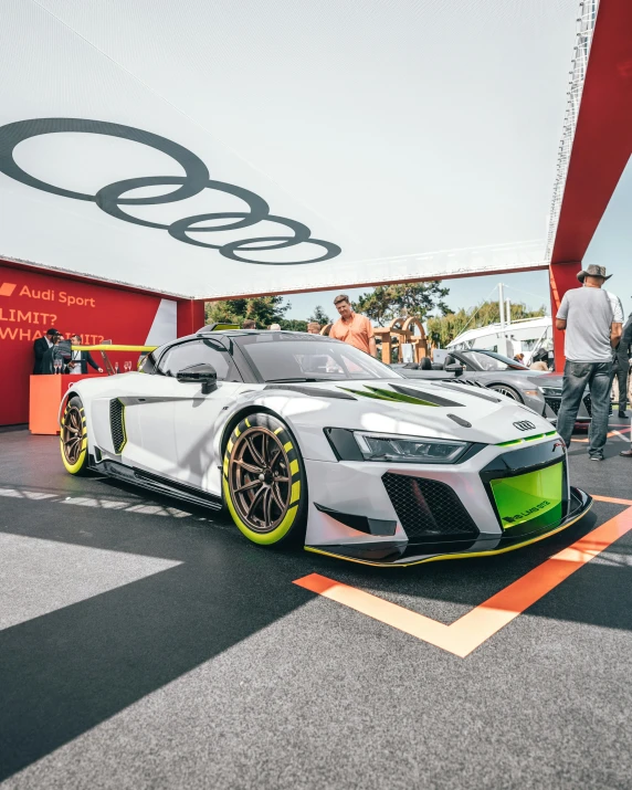 the audi concept car is on display at the event