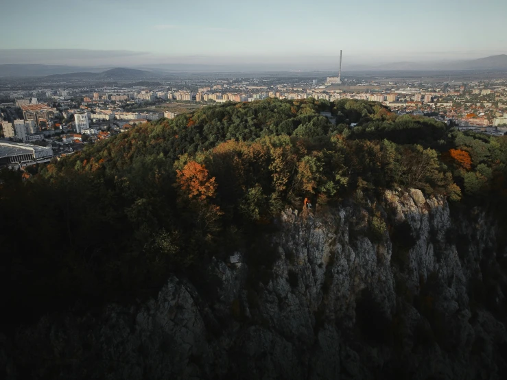 the city as seen from the hills above