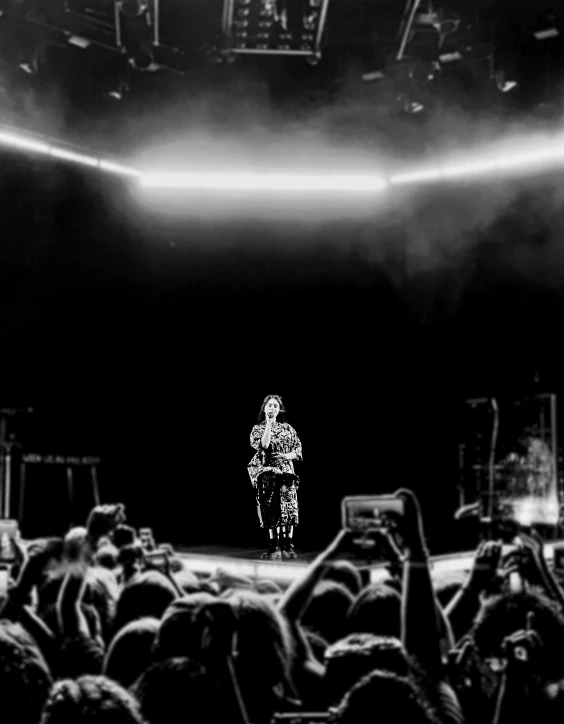 a band performing at an event in front of an audience