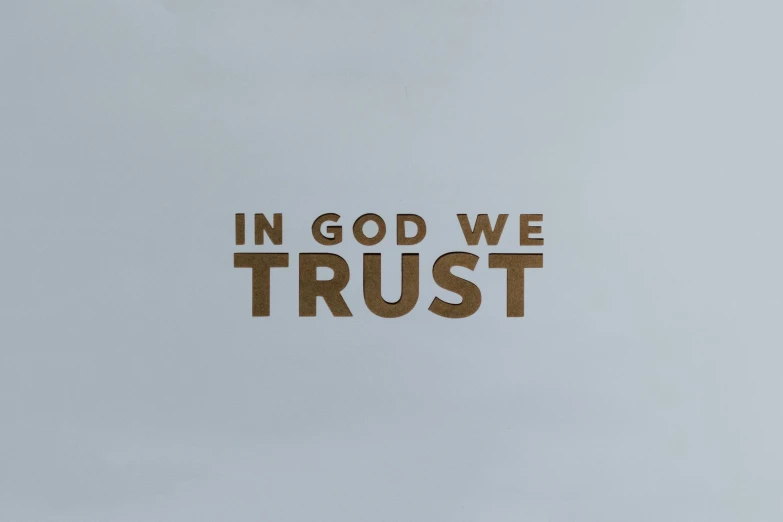 we are looking at a close up picture of the words in god we trust