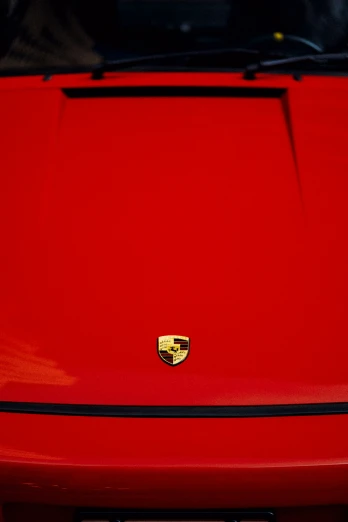 there is a close up view of the hood and fender trim on a ferrari car