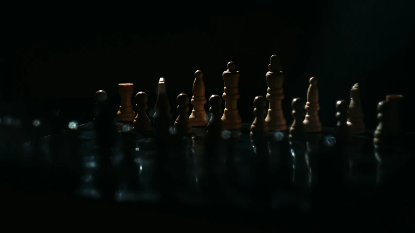 the chess game is getting ready to go to the next player