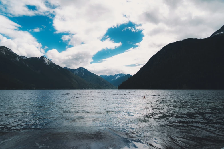 the water is deep in the forest and blue