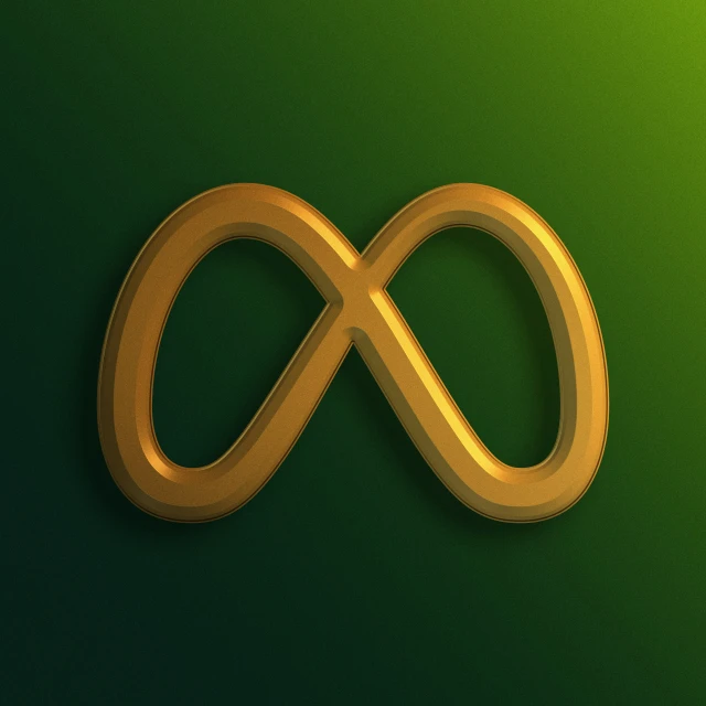 an infinite symbol over green background for the logo