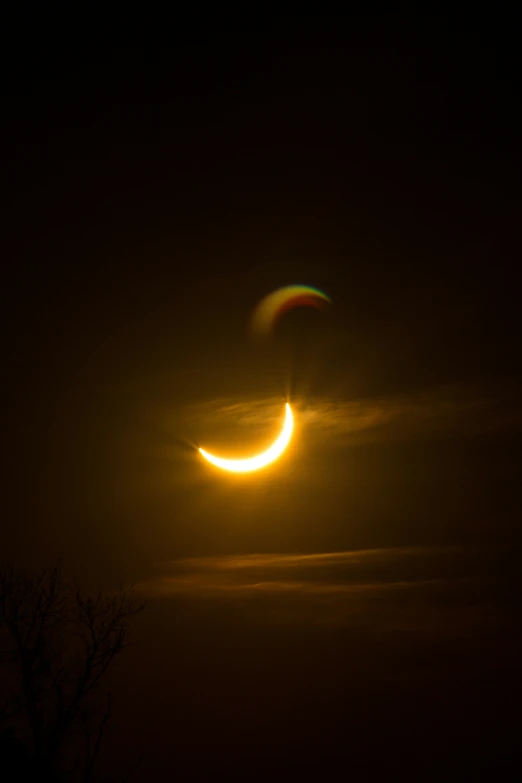 the moon has been obscured by the night sky