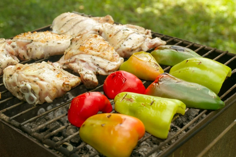 the ingredients are being prepared on the grill