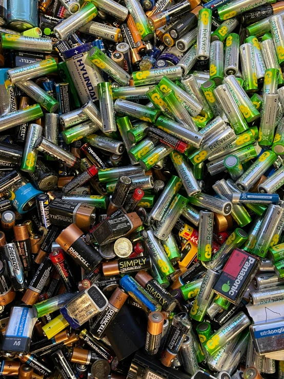 an image of many batteries with a small amount