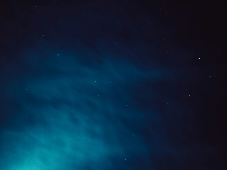 there is some light green and blue cloud formation