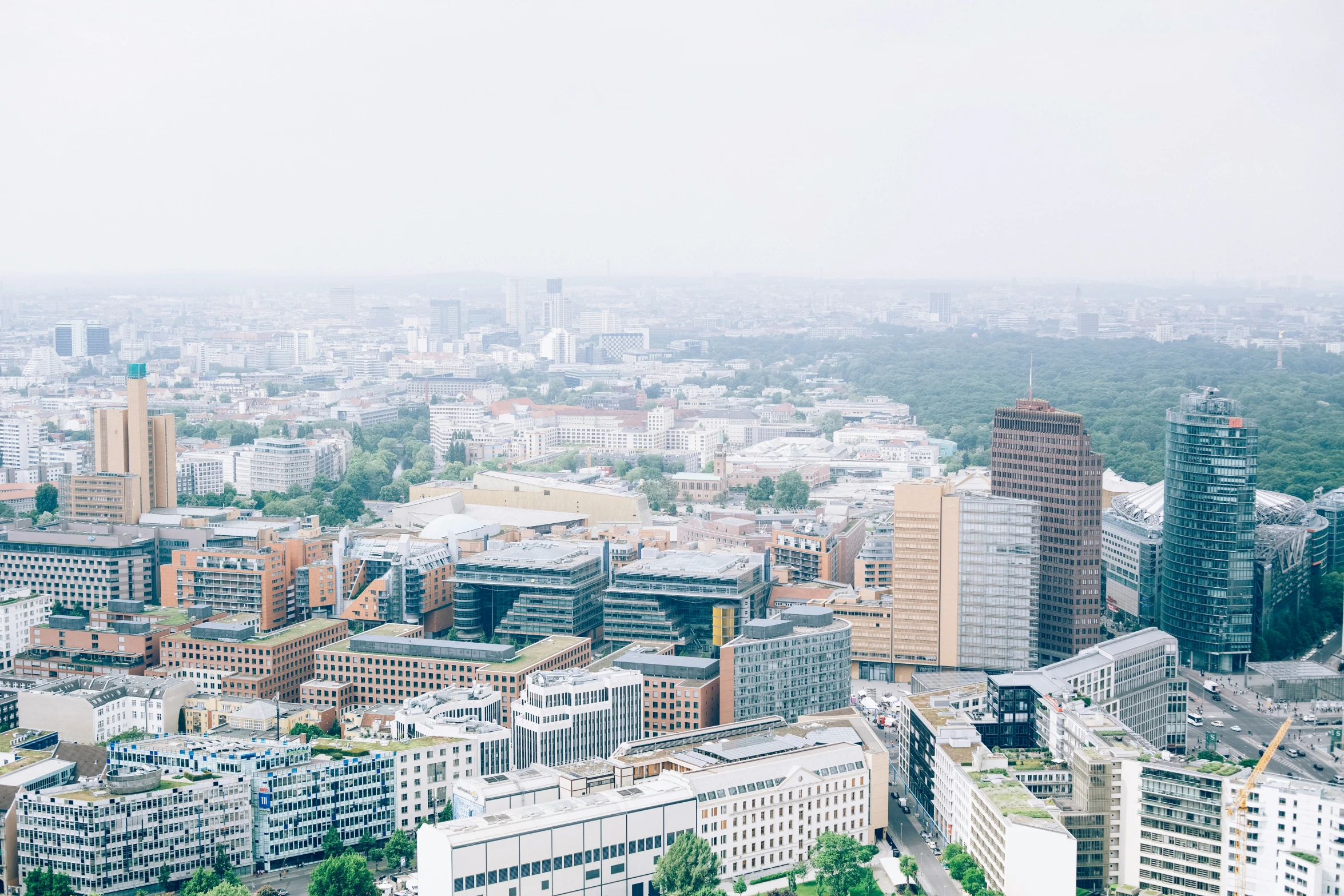 the aerial s shows many different buildings