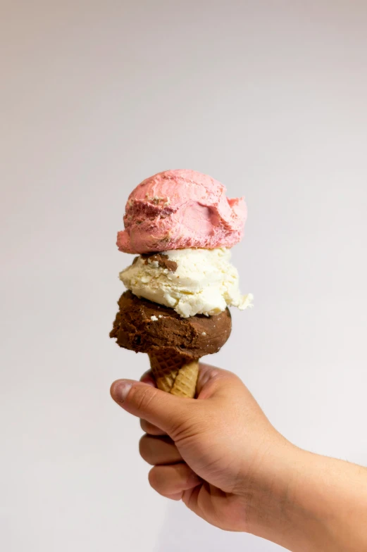 an image of someone holding up an ice cream cone