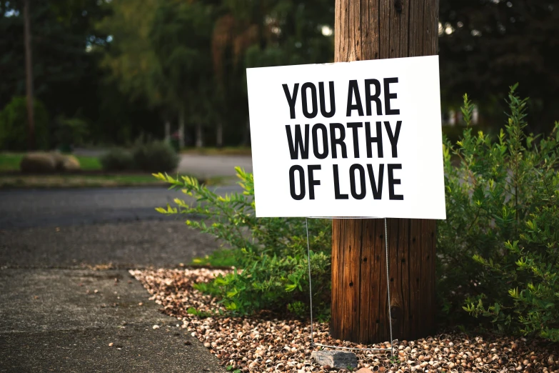 a sign that is on a pole in the grass