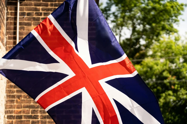 the flag of the united kingdom has been blown down