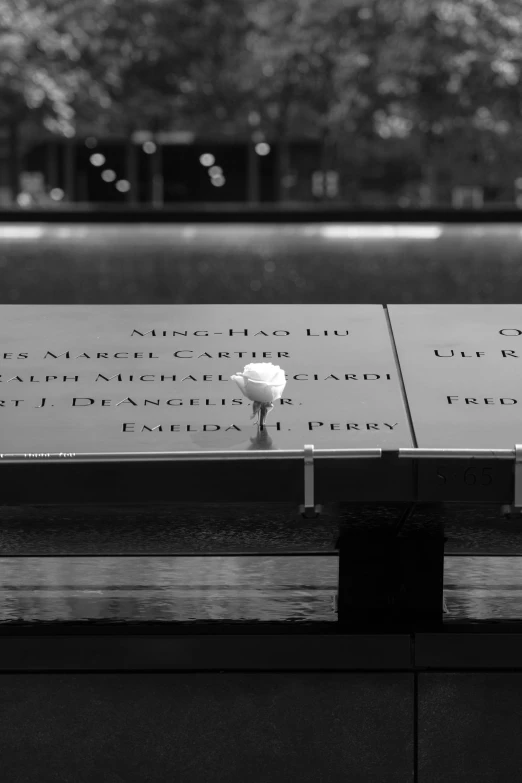 a black and white po of a memorial