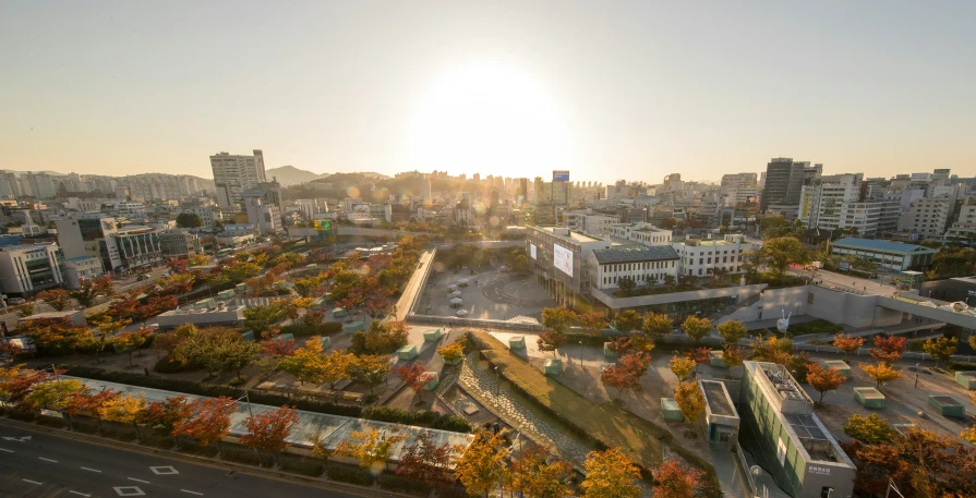 a view from a high viewpoint of a city with a lot of buildings