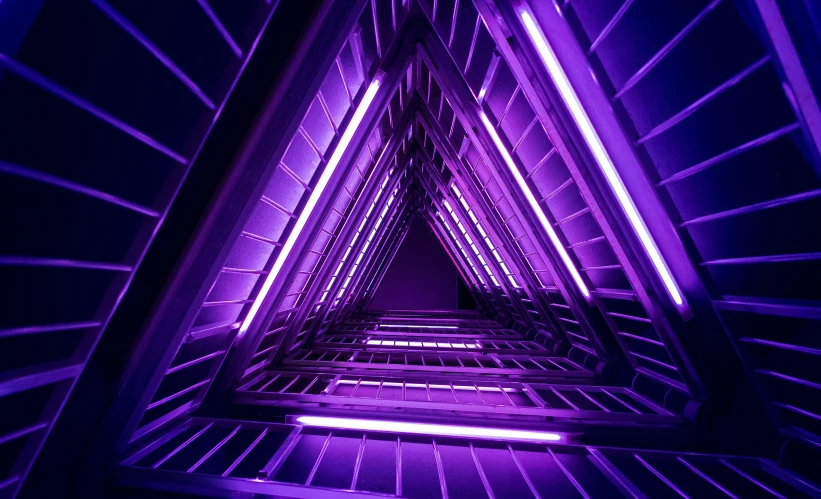 there are purple lines going through the room
