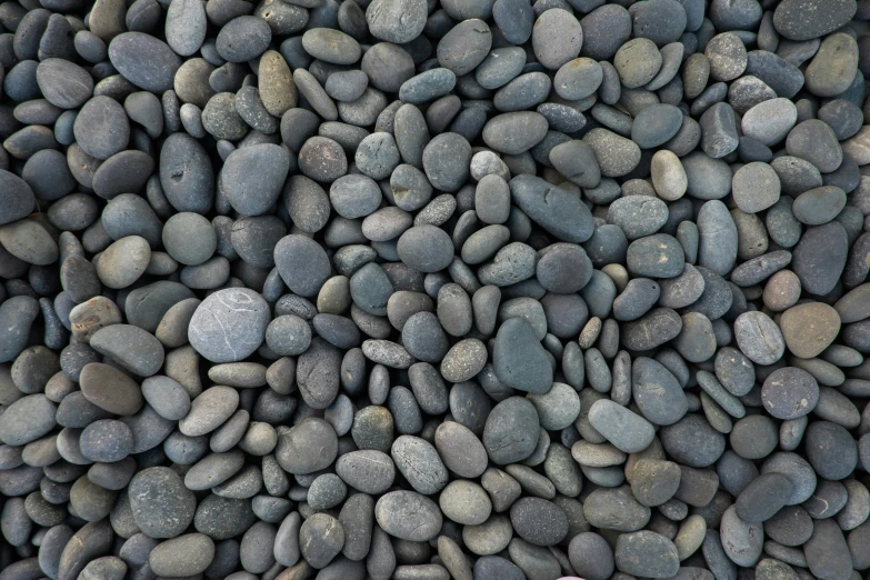 a large pile of pebbles are seen here