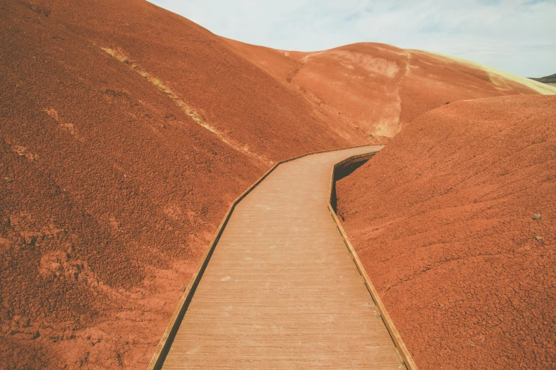 an old path leading to the top of a hill