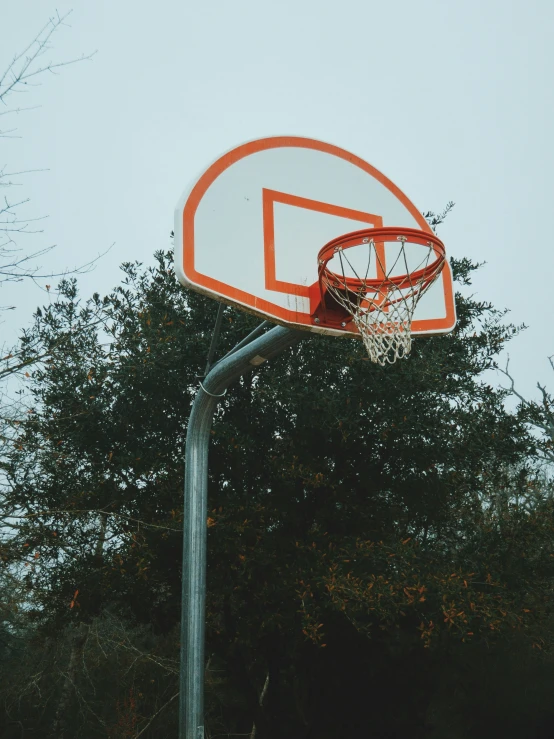 an image of a basketball hoop taken from below