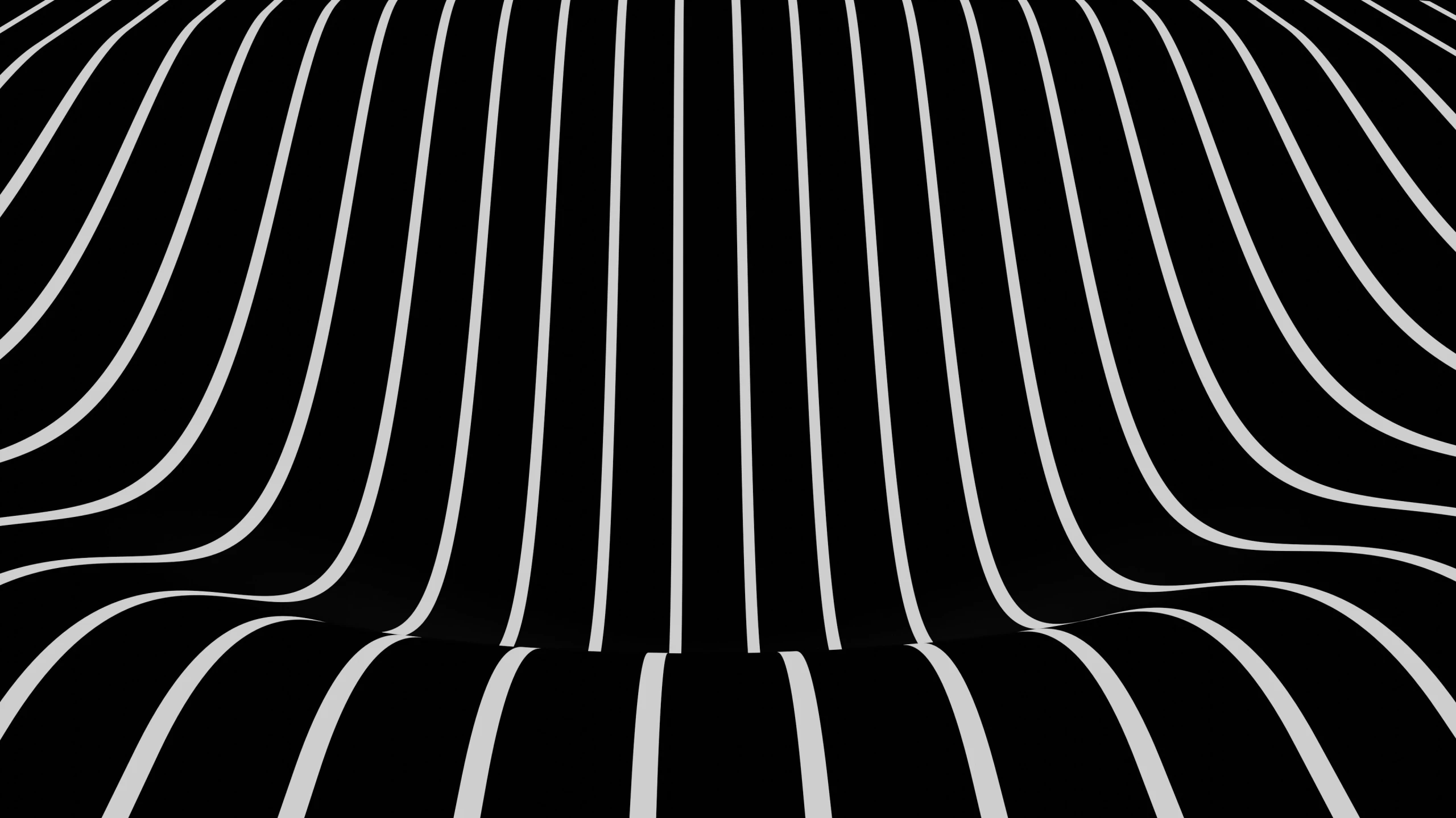 black and white art form image in striped material