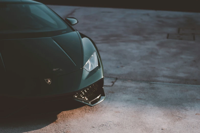 a closeup on the front grill of a sports car