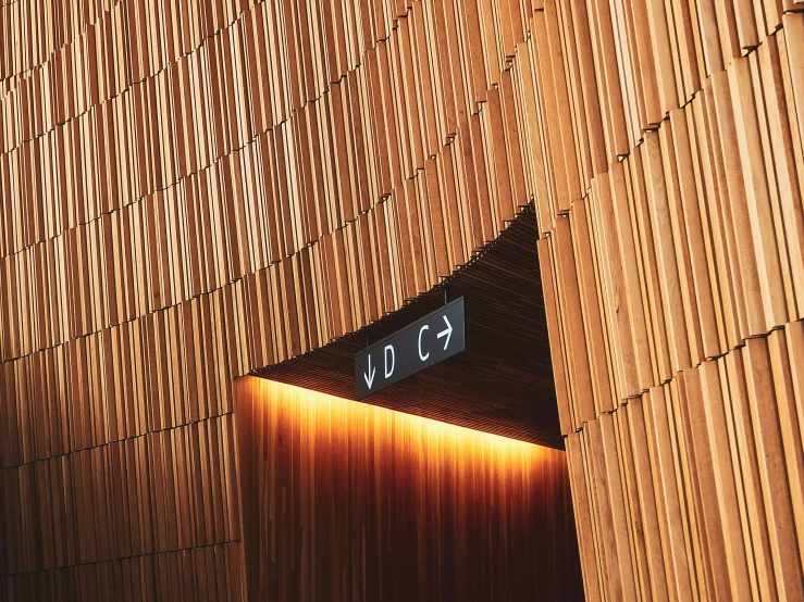 a room that has some wooden blinds on the wall