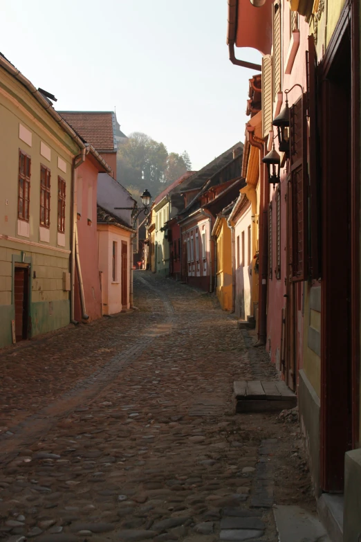 a cobble stone street is shown in a po