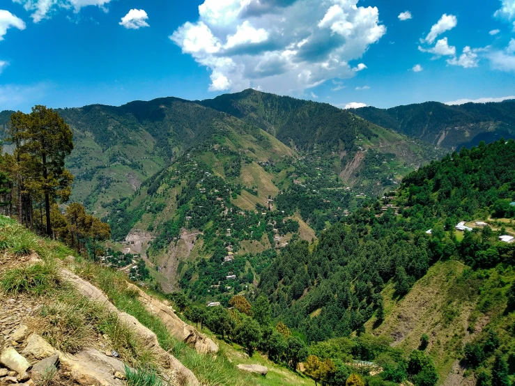 mountains are next to a path on a hike