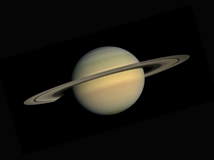 an artist's impression of saturn, as it approached a solar system