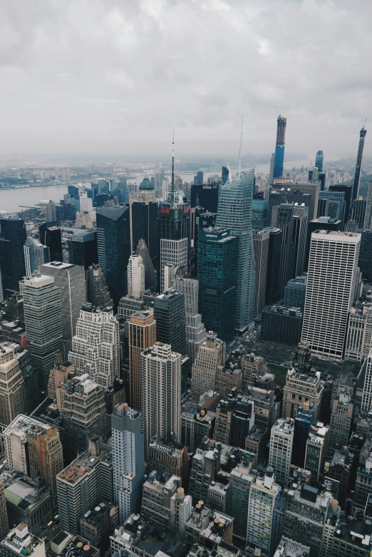 an aerial view of the city of a big city