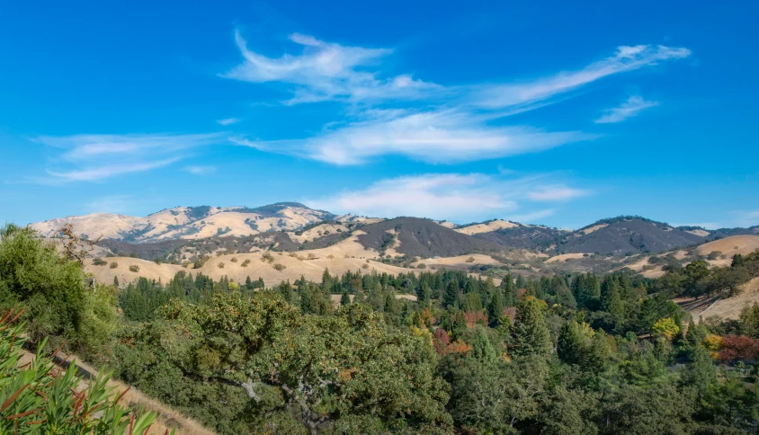 a very pretty view with a lot of mountains in the background