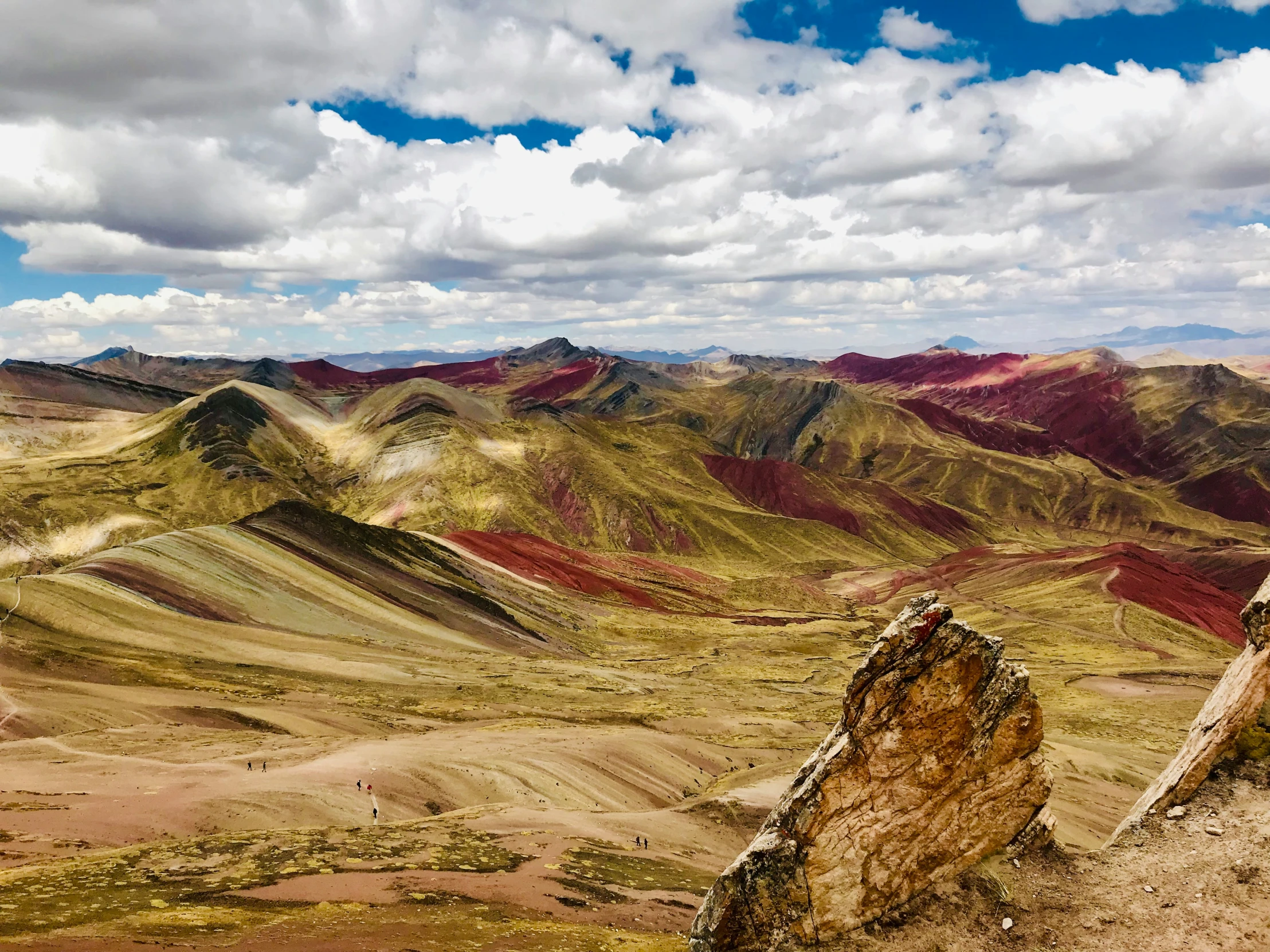 many hills have very colorful colors in the desert