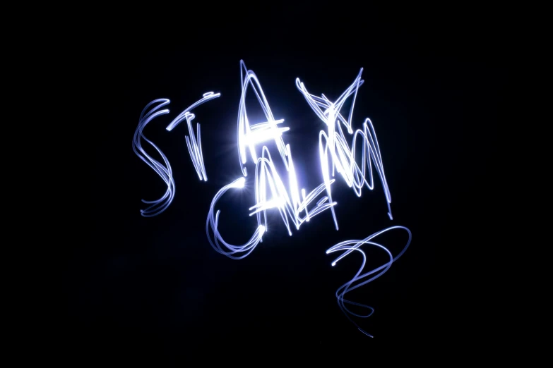 a blue neon sign that says stay awesome