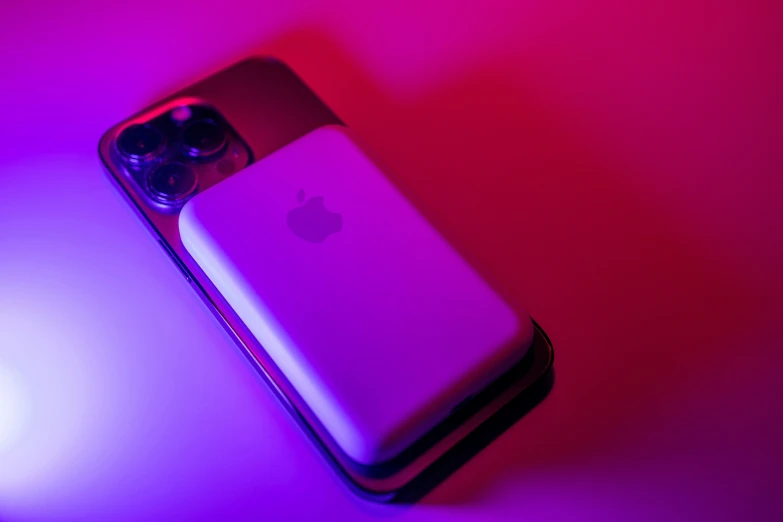 an image of an iphone case with purple lighting