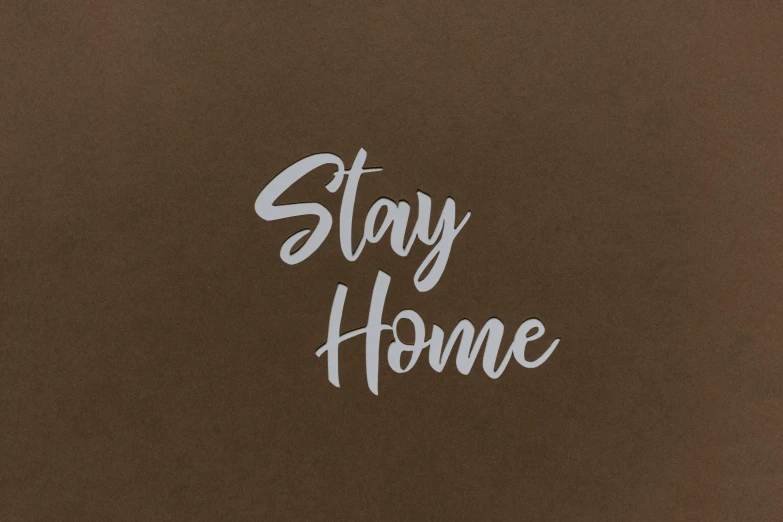 a brown book with the words stay home written on it