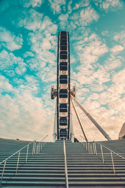 an amut ride with stairs leading up to it