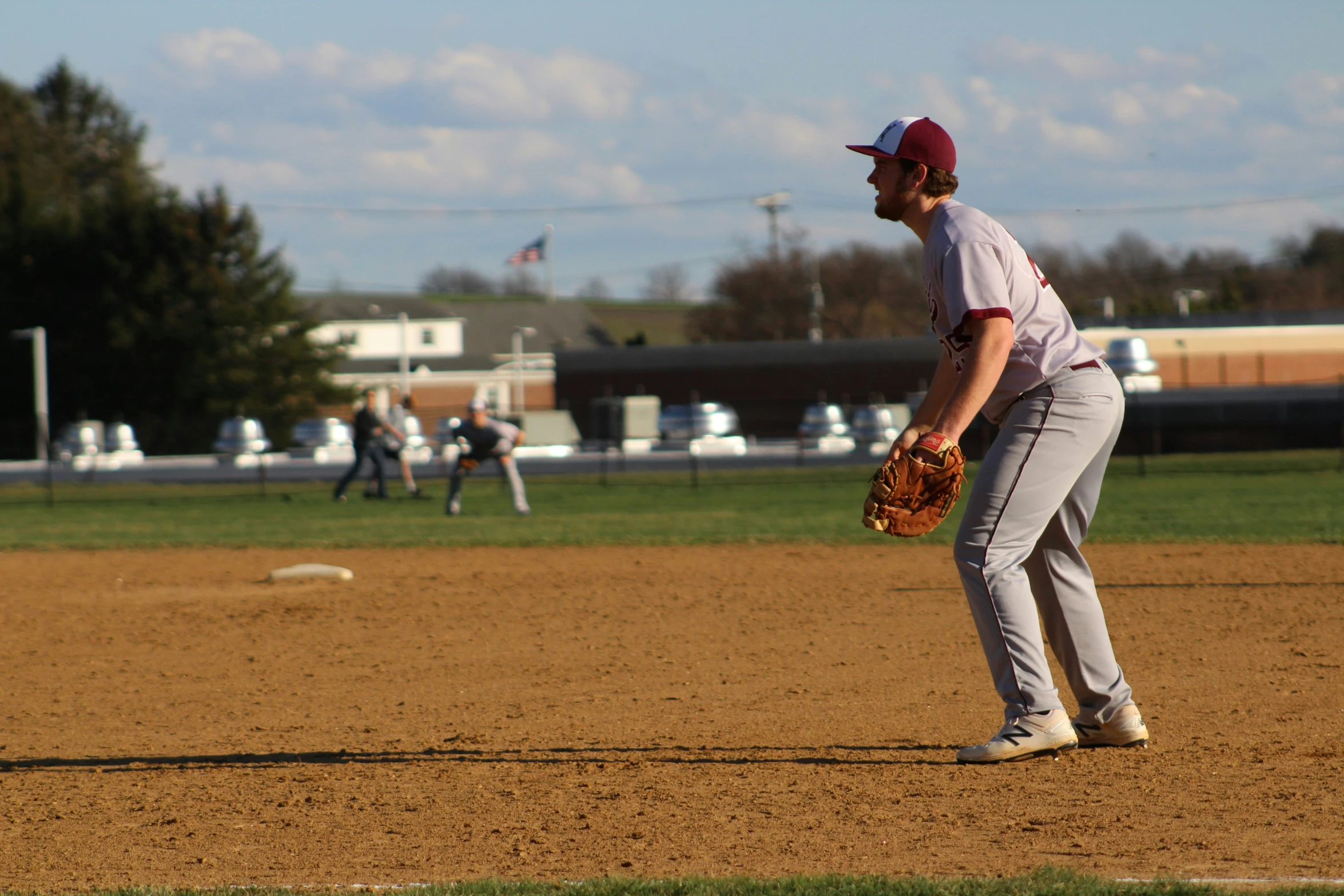 a baseball player is getting ready to throw the ball