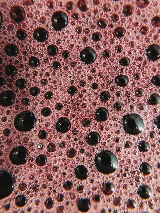 bubbles with some red and white circles in the middle