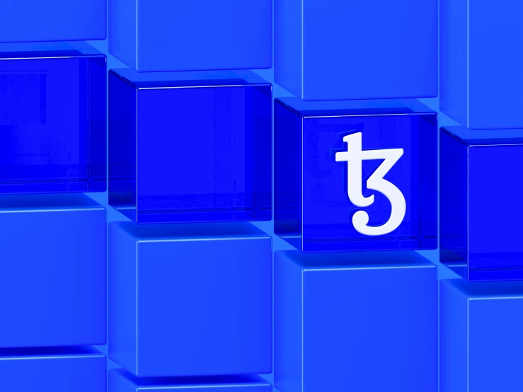 a blue cube with the number five, one in the middle