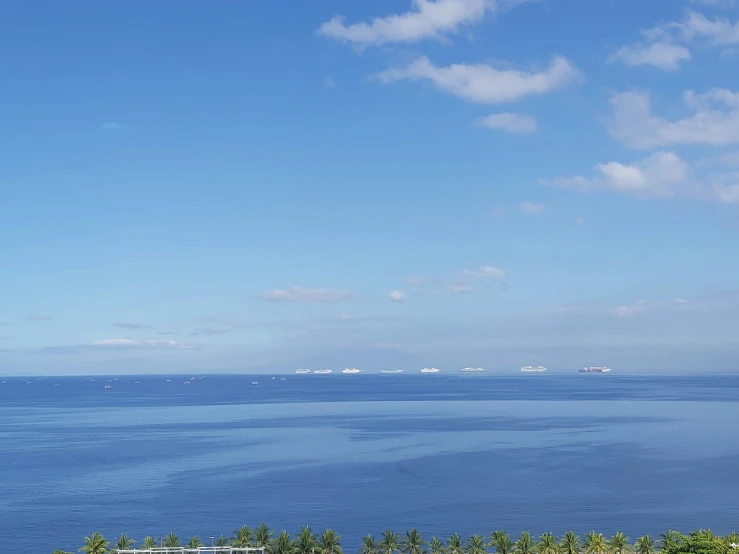 a view of a bay that is clear blue