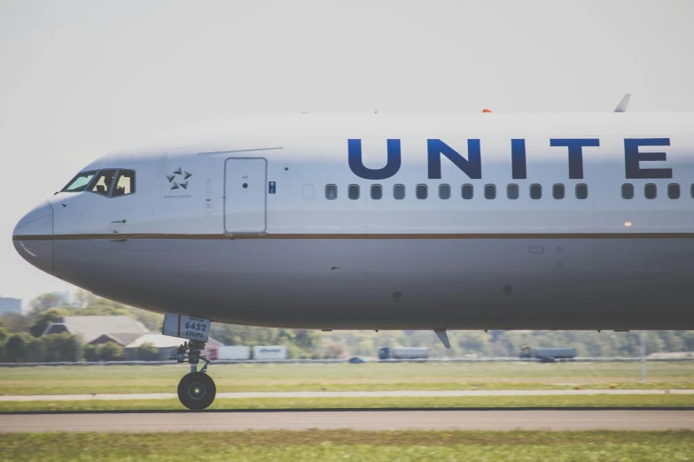 a large airplane on an air strip