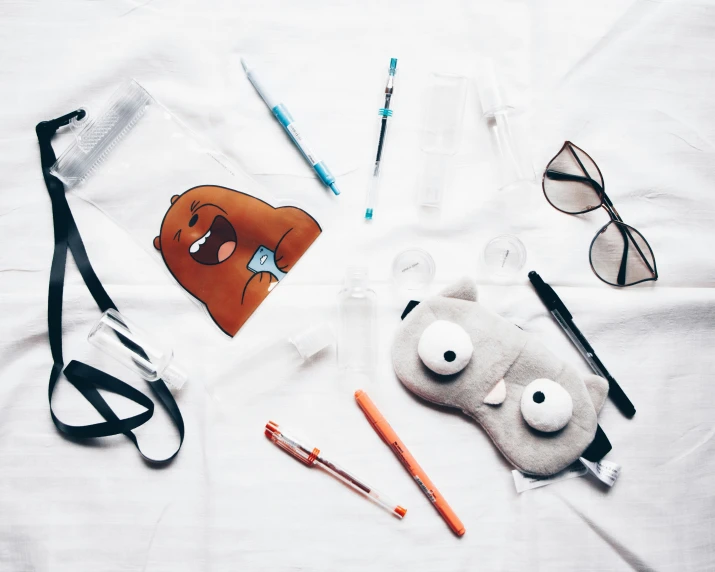 a close up of a table with glasses and eye glasses