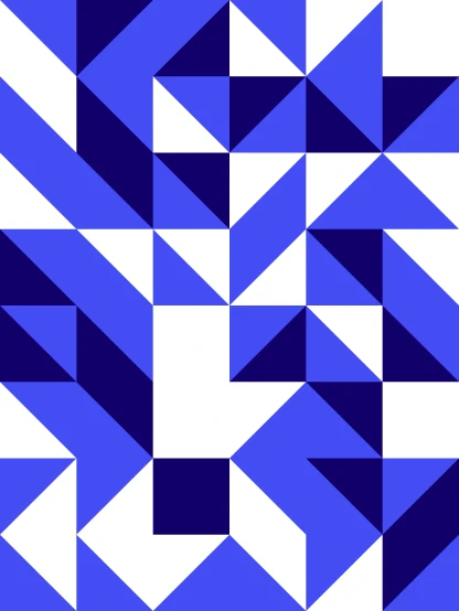 a large blue and white diagonal pattern